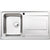 Abode Ixis Compact 1 Bowel & Drainer Inset Sink - Stainless Steel - Unbeatable Bathrooms