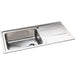 Abode Ixis 1 Bowel & Drainer Inset Sink - Stainless Steel - Unbeatable Bathrooms