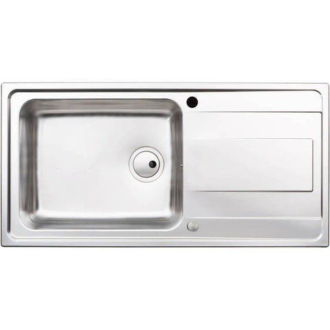 Abode Ixis 1 Bowel & Drainer Inset Sink - Stainless Steel - Unbeatable Bathrooms