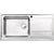 Abode Ixis 1 Bowel & Drainer Inset Sink - Stainless Steel - Unbeatable Bathrooms