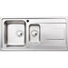 Abode Ixis 1.5 Bowel & Drainer Inset Sink - Stainless Steel - Unbeatable Bathrooms