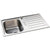 Abode Neron Compact 1 Bowel & Drainer Inset Sink - Stainless Steel - Unbeatable Bathrooms