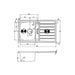 Abode Neron Compact 1 Bowel & Drainer Inset Sink - Stainless Steel - Unbeatable Bathrooms