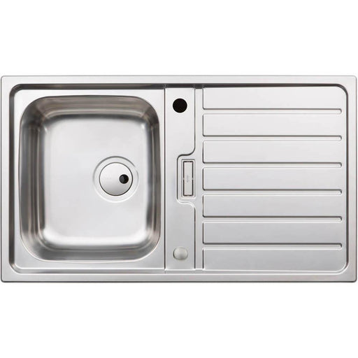 Abode Neron Compact 1 Bowel & Drainer Inset Sink - Stainless Steel - Unbeatable Bathrooms