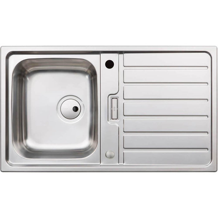 Abode Neron Compact 1 Bowel & Drainer Inset Sink - Stainless Steel - Unbeatable Bathrooms