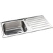 Abode Neron 1 Bowel & Drainer Inset Sink - Stainless Steel - Unbeatable Bathrooms