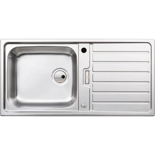 Abode Neron 1 Bowel & Drainer Inset Sink - Stainless Steel - Unbeatable Bathrooms