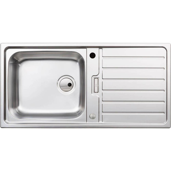 Abode Neron 1 Bowel & Drainer Inset Sink - Stainless Steel - Unbeatable Bathrooms