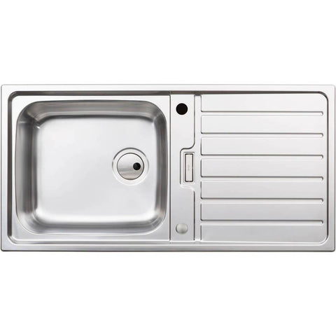 Abode Neron 1 Bowel & Drainer Inset Sink - Stainless Steel - Unbeatable Bathrooms