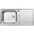 Abode Neron 1 Bowel & Drainer Inset Sink - Stainless Steel - Unbeatable Bathrooms