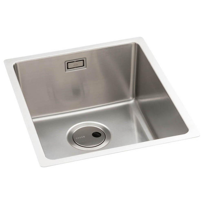 Abode Matrix R15 1 Bowel 340mm Undermount/Inset Sink - Stainless Steel - Unbeatable Bathrooms