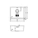 Abode Matrix R15 1 Bowel 500mm Undermount/Inset Sink - Stainless Steel - Unbeatable Bathrooms