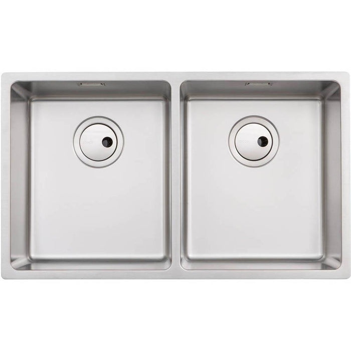 Abode Matrix R15 2 Bowel 700mm Undermount/Inset Sink - Stainless Steel - Unbeatable Bathrooms