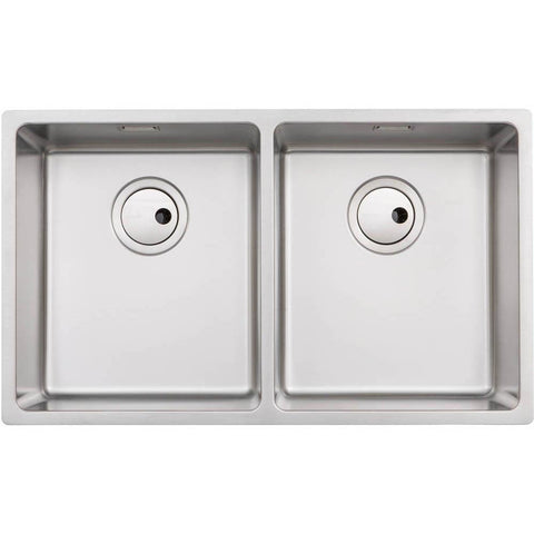Abode Matrix R15 2 Bowel 700mm Undermount/Inset Sink - Stainless Steel - Unbeatable Bathrooms