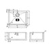 Abode Belfast 1 Bowel Undermount Sink - Stainless Steel - Unbeatable Bathrooms