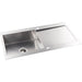 Abode Verve 1 Bowel & Drainer Inset Sink - Stainless Steel - Unbeatable Bathrooms