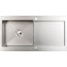 Abode Verve 1 Bowel & Drainer Inset Sink - Stainless Steel - Unbeatable Bathrooms