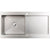 Abode Verve 1 Bowel & Drainer Inset Sink - Stainless Steel - Unbeatable Bathrooms