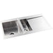 Abode Verve 1.5 Bowel & Drainer Inset Sink - Stainless Steel - Unbeatable Bathrooms
