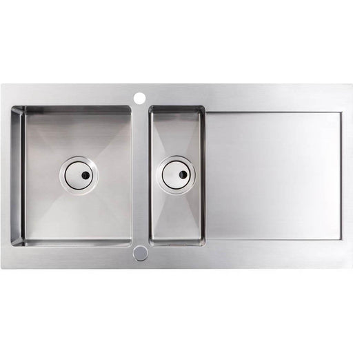 Abode Verve 1.5 Bowel & Drainer Inset Sink - Stainless Steel - Unbeatable Bathrooms
