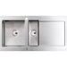 Abode Verve 1.5 Bowel & Drainer Inset Sink - Stainless Steel - Unbeatable Bathrooms