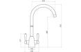 Prima Chelsea Dual Lever Mixer Tap - Chrome - Unbeatable Bathrooms