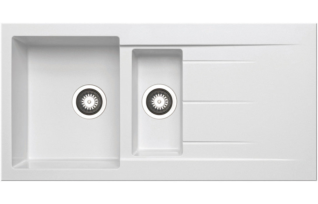 Prima+ 1.5B & Drainer Granite Composite Inset Sink - Unbeatable Bathrooms