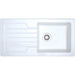 Prima 1B 1D White Reversible Inset Ceramic Sink - Unbeatable Bathrooms