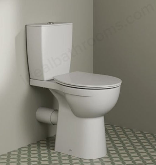 Ideal Standard Eurovit+ Close Coupled Raised Height Toilet Pan with 6/4L Cistern & Soft Close Seat - Unbeatable Bathrooms