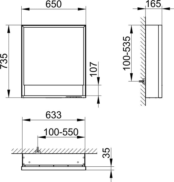 Keuco Royal Lumos Mirror Cabinet with LED Lighting and Shelf 650mm 14301171231 - Unbeatable Bathrooms