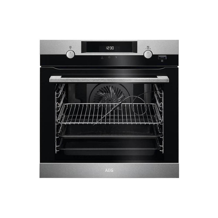 AEG BCK556220M Built In Single Electric Oven with SteamBake - Stainless Steel - Unbeatable Bathrooms