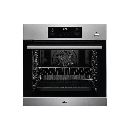 AEG BEK355020M Built In Single Electric Oven with PlusSteam - Stainless Steel - Unbeatable Bathrooms