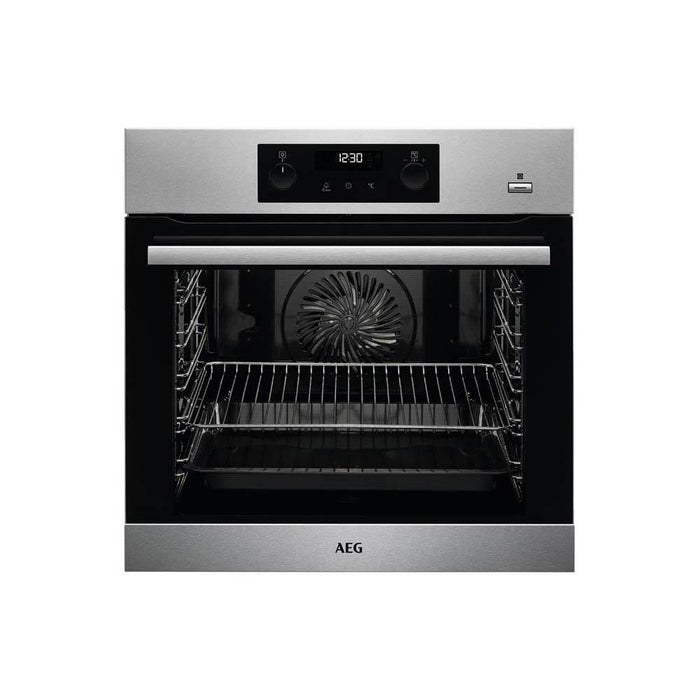 AEG BEK355020M Built In Single Electric Oven with PlusSteam - Stainless Steel - Unbeatable Bathrooms