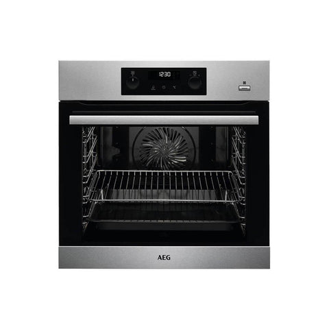 AEG BEK355020M Built In Single Electric Oven with PlusSteam - Stainless Steel - Unbeatable Bathrooms