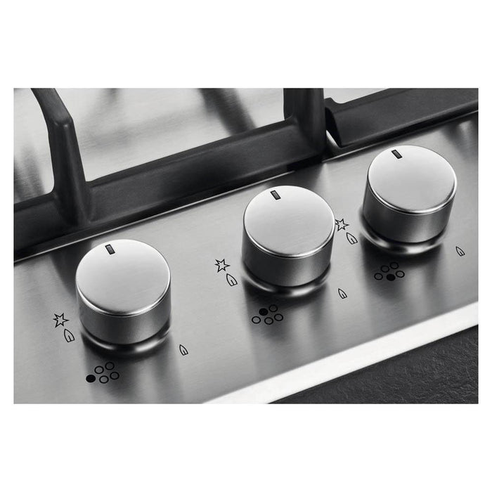 AEG HGB64200SM 60cm Gas Hob - Stainless Steel - Unbeatable Bathrooms