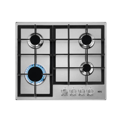 AEG HGB64200SM 60cm Gas Hob - Stainless Steel - Unbeatable Bathrooms