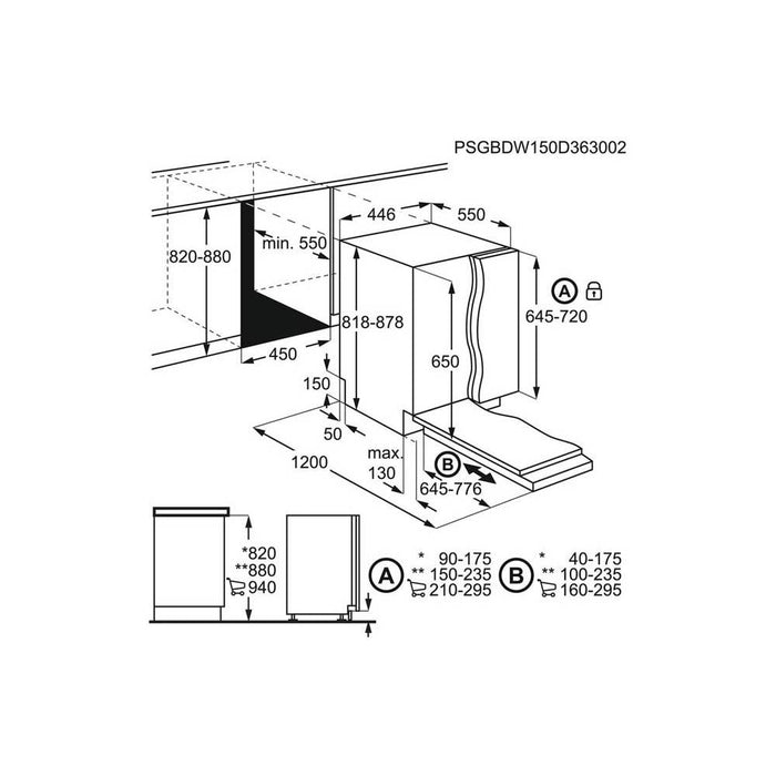 AEG FSE62407P Fully Integrated 9 Place Slimline Dishwasher - Unbeatable Bathrooms