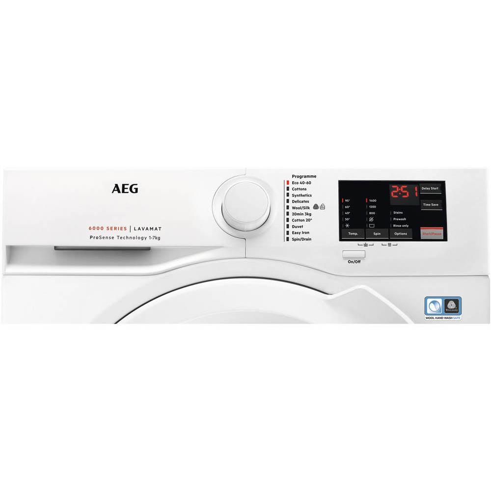 AEG L6FBJ741N Free Standing 1400rpm Washing Machine - White - Unbeatable Bathrooms