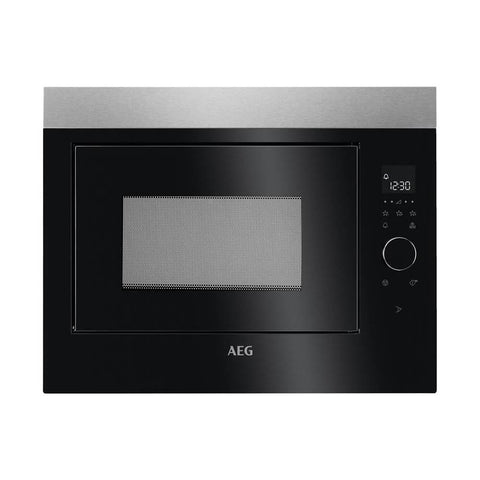 AEG MBE2658SEM Built In Microwave - Black & Stainless Steel - Unbeatable Bathrooms