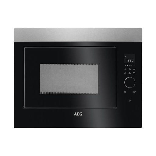AEG MBE2658DEM Built In Microwave & Grill - Black & Stainless Steel - Unbeatable Bathrooms