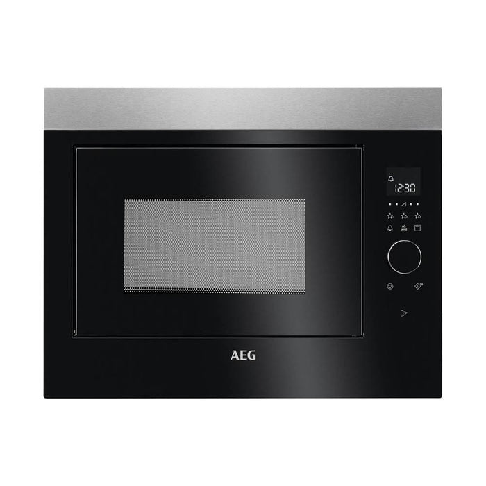 AEG MBE2658DEM Built In Microwave & Grill - Black & Stainless Steel - Unbeatable Bathrooms