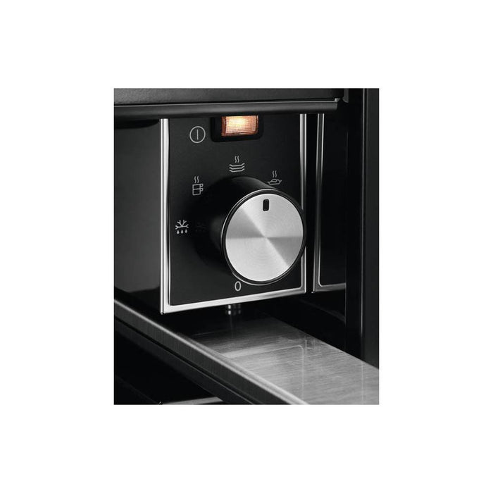 AEG KDK911424M 14cm Warming Drawer - Black Glass & Stainless Steel - Unbeatable Bathrooms