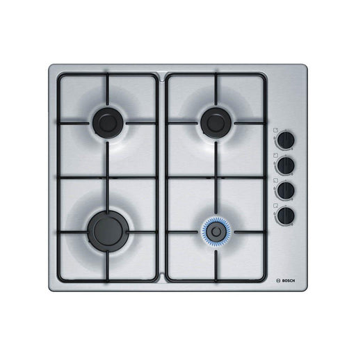 Bosch PBP6B5B80 Brushed Steel 60cm Gas Hob - Unbeatable Bathrooms