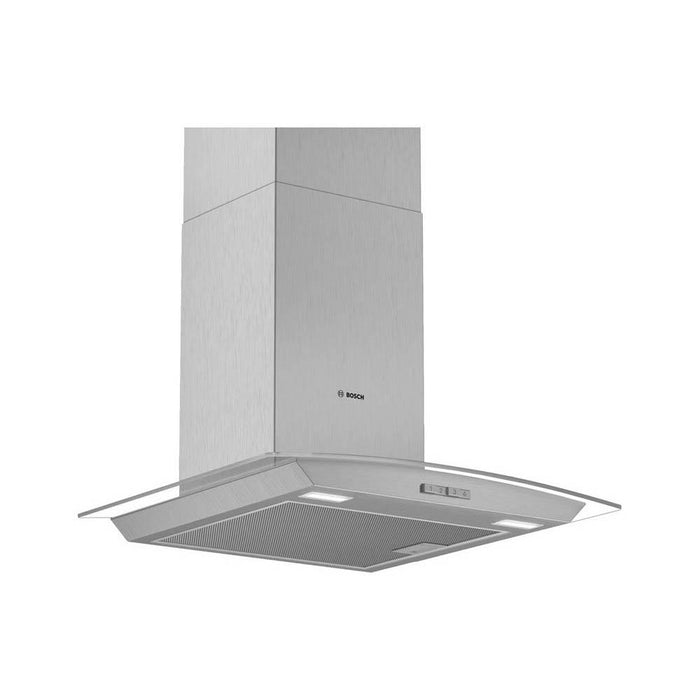 Bosch Serie 2 DWA64BC50B 60cm Stainless Steel Curved Glass Chimney Hood - Unbeatable Bathrooms