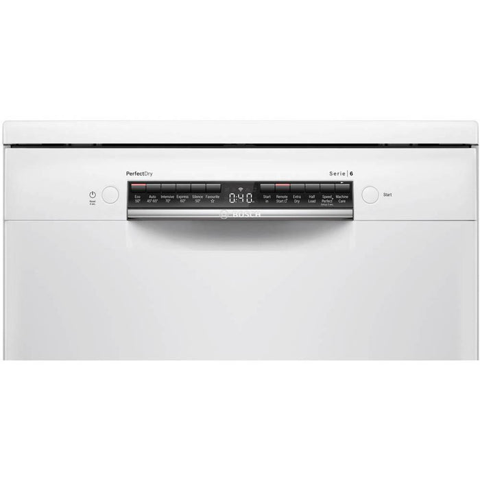 Bosch Serie 6 SMS6ZCW00G White Free Standing 14 Place Dishwasher - Unbeatable Bathrooms