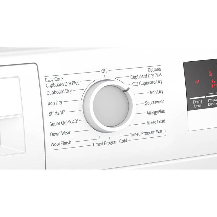 Bosch Serie 4 WTN85201GB White Free Standing 7kg Tumble Dryer - Unbeatable Bathrooms