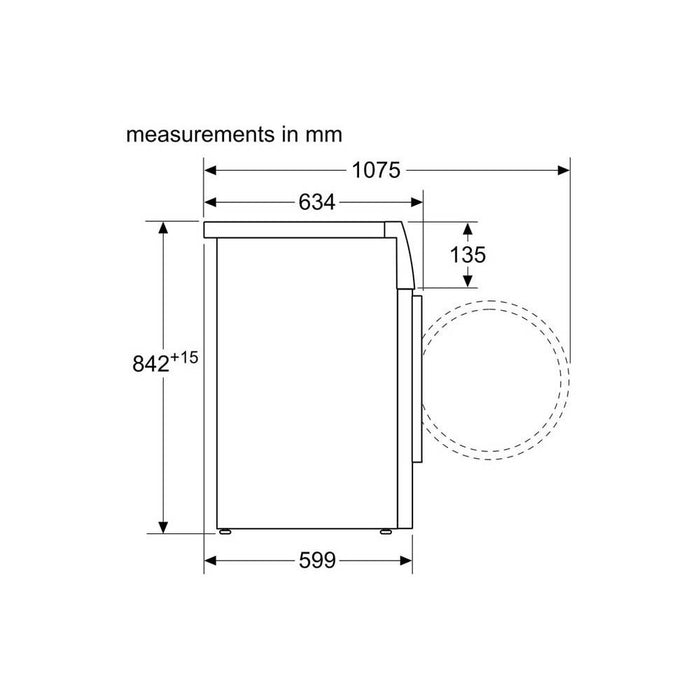Bosch Serie 4 WTN85201GB White Free Standing 7kg Tumble Dryer - Unbeatable Bathrooms