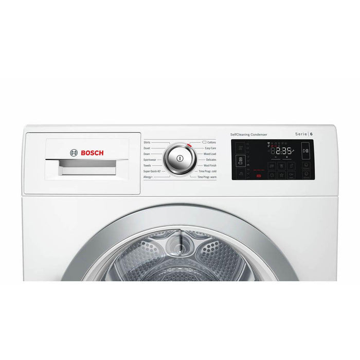 Bosch Serie 6 WTWH7660GB Free Standing 9kg Condenser Tumble Dryer - White - Unbeatable Bathrooms
