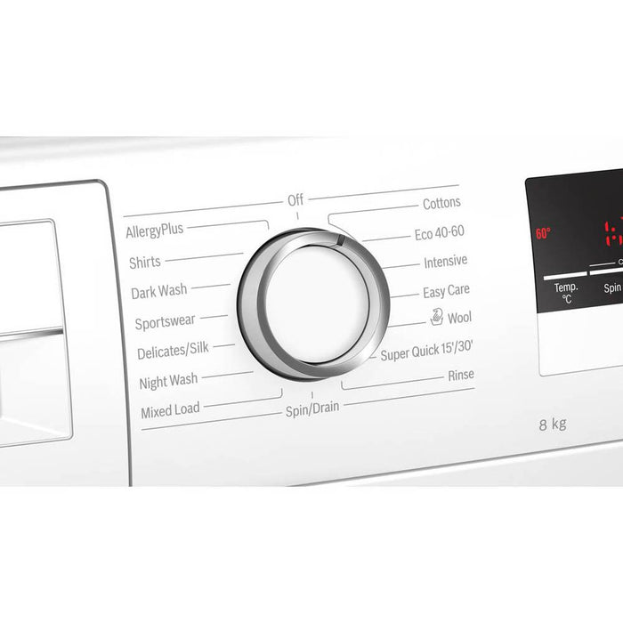 Bosch Serie 4 WAN28281GB White Free Standing 8kg 1400rpm Washing Machine - Unbeatable Bathrooms