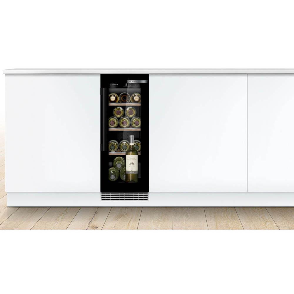 Bosch Serie 6 KUW20VHF0G Built Under Black 30cm Wine Cooler - Unbeatable Bathrooms